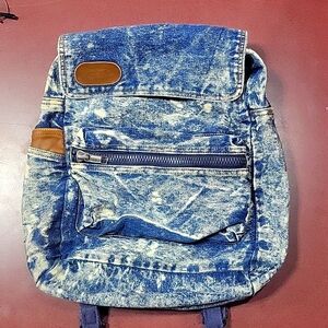 Vintage Class Act  denim backpack.